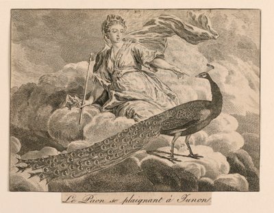 "Påfuglen klager til Juno" fra La Fontaines fabler af Unknown artist