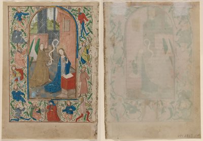 Blad fra en timebog: Bebudelsen af Unknown artist