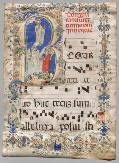 Leaf from a Gradual: Historiated Initial R: The Resurrection (recto) af Unknown artist