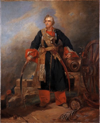 Generalløjtnant Sir John Bennet Hearsey, 2. (Bengal) irregulært kavaleri (Gardners hest) af Unknown artist