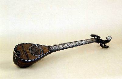 Lute har fire reb fra det 18. århundrede. af Unknown artist