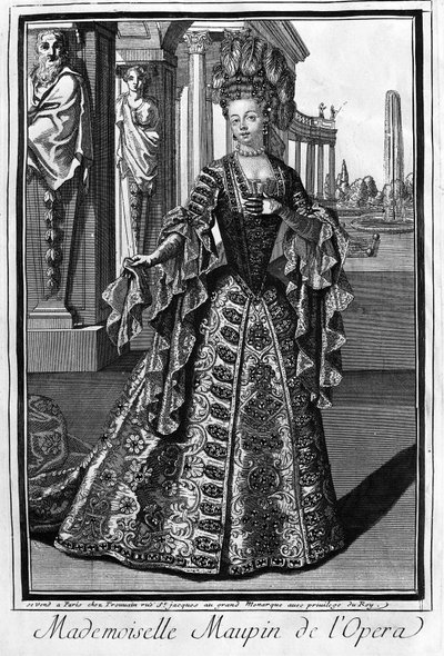 Mademoiselle Maupin (1670-1707), fransk sangerinde. af Unknown artist