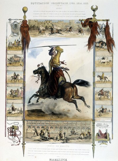 Mameluck (Eastern Horse Riding) - i "" Malerisk historie om antikke og moderne ridning"" af Charles Aubry af Unknown artist