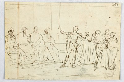 Mand holder tale af Unknown artist