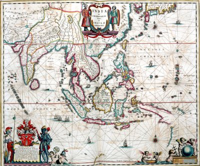 Kort over Asien fra Blaeu Atlas af Unknown artist