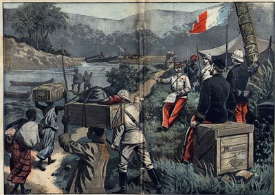 Marchand Mission in Africa (1896-1899): Ekspeditionen, der tog den øvre Nil i besiddelse i 1898. Lancering af den demonterbare damp "" le Faidherbe"" på M