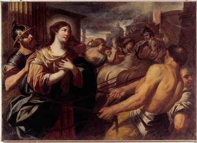 Martyrium of Saint Lucy (olie på lærred af Unknown artist
