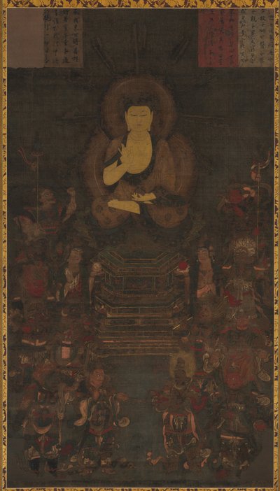 Medicinmester Buddha og de tolv guddommelige generaler af Unknown artist