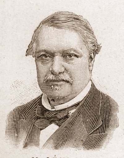 Medlemmer af Academy Francaise i 1895: portræt af Leon Say (1826-1896), fransk økonom og politiker. af Unknown artist