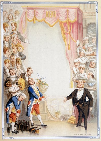 Menu tom - kromolitografi, slutningen af 1800-tallet af Unknown artist