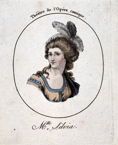 Miss Silvia, skuespillerinde fra Opera Comique, n.d. 18. s. af Unknown artist