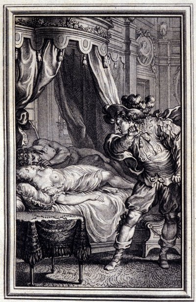 Mona Lisa - i ""Fortællinger og noveller på vers"" af Jean La Fontaine. 1762. af Unknown artist
