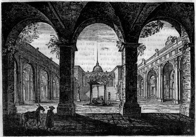Montecassino Abbey (Monte Cassino, Mont Cassin, Mont Cassin) af Unknown artist