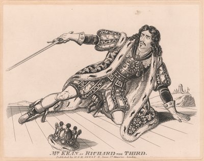 Mr. Kean som Richard III af Unknown artist
