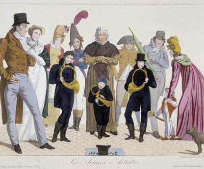 Musikere på gaden: unge kunstnere (horn) - Carnavalet af Unknown artist