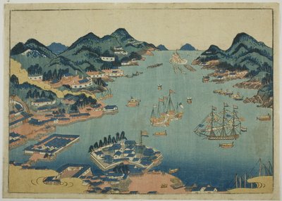 Nagasakis havn af Unknown artist