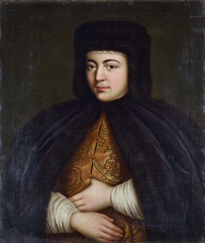 Natalia Kirillovna Narychkina - Portræt af tsarinaen Natalia Naryshkina (1651-1694), Anonym. Olie på lærred, anden halvdel af det 18. århundrede, Statens museum for arkitektur, historie og kunst, Vladimir af Unknown artist