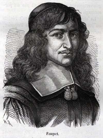Nicolas Fouquet (1615 - 1680), fransk statsmand. Gravering fra "" L