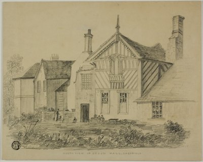 Nordudsigt over Broom Hall, Sheffield af Unknown artist