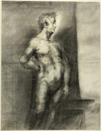 Nøgen mandlig figur af Unknown artist
