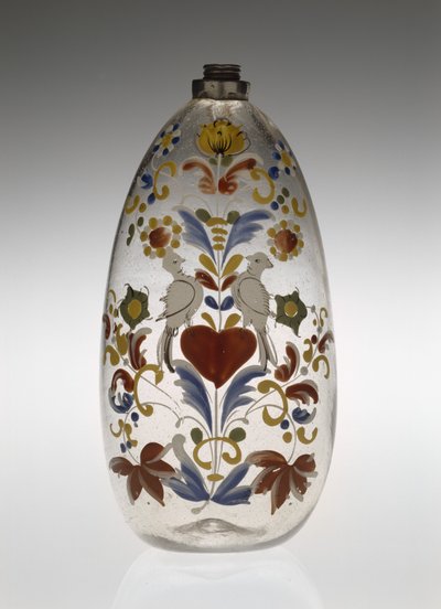 Sygepleje- eller medicinflaske, ca. 1750-1800 (glas) af Unknown artist