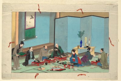En af seksten scener af en mands død og begravelse af Unknown artist
