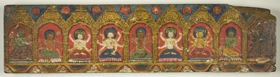 Et af et par magiske charms (Dharani) manuskriptomslag af Unknown artist