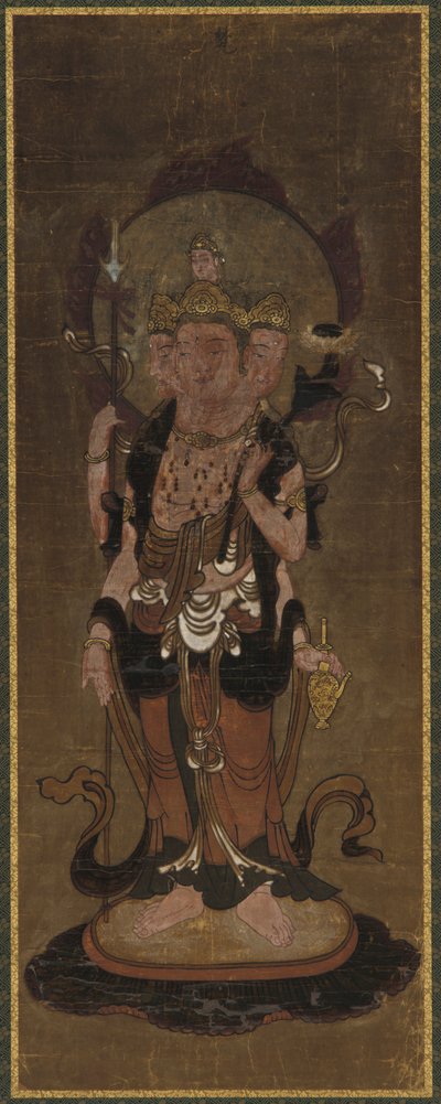 En af de tolv devaer: Bonten (<em>Brahma</em>) af Unknown artist