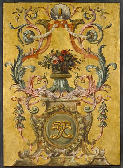 Et malet panel af Unknown artist