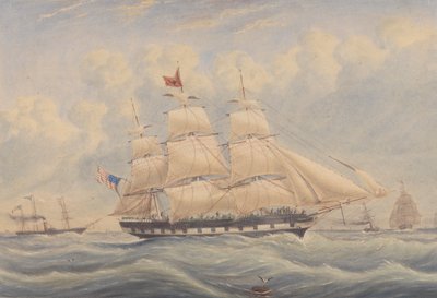 Pakkeskibet Ivanhoe 1849 af Unknown artist