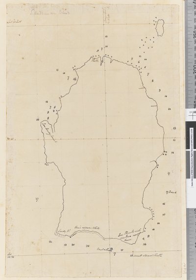 Side 38a Kort over S. Andehman Island (pen og blæk) af Unknown artist