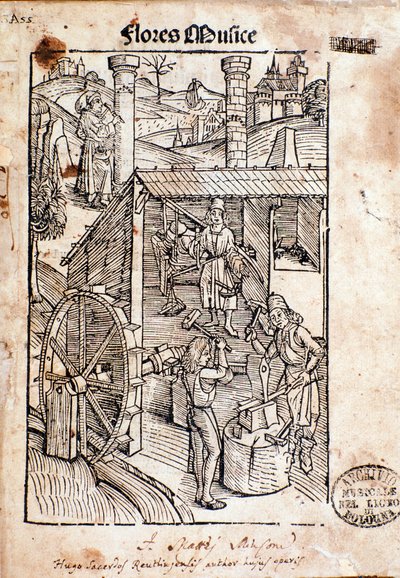 Side fra Flore Musices, Study on Gregorian Chant af Hugo von Reutlingen af Unknown artist