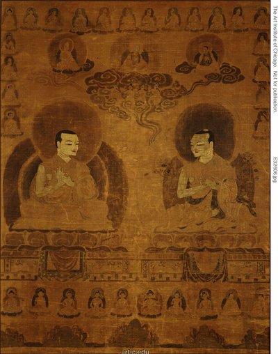 Malet banner (Thangka) af Sakyapa Lineage Teachers af Unknown artist