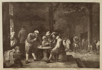 [Maleri af mænd samlet ved et bord]. af Unknown artist
