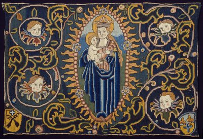Panel med Madonna og barn af Unknown artist