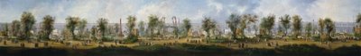 Panoramabillede af verdensudstillingen i 1867, Champ-de-Mars af Unknown artist