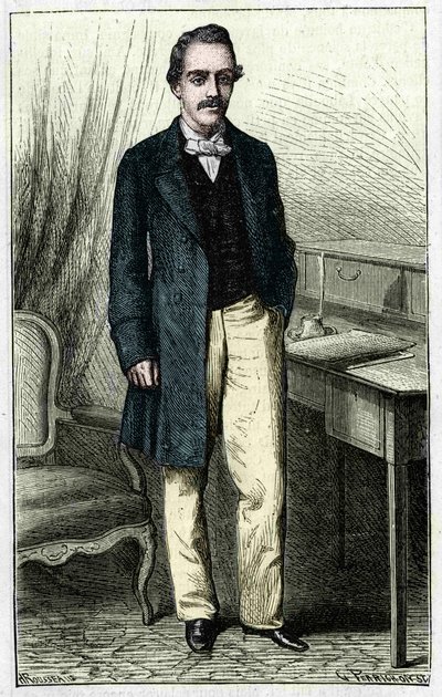 Paul du Chaillu (1837-1903), fransk opdagelsesrejsende i Ækvatorialafrika. af Unknown artist