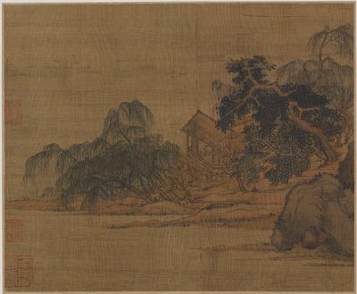 Pavillon på et skovklædt forbjerg af Unknown artist