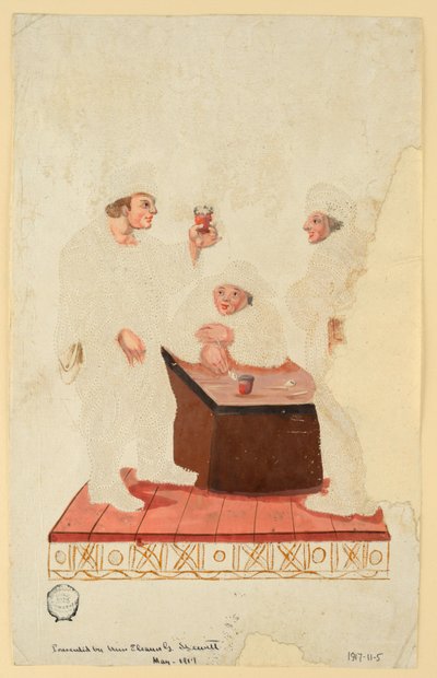 Bønder i en kabaret af Unknown artist