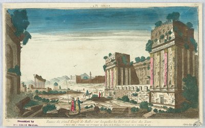 Peep-show, Balbec Pl. 4, Ruinerne af det store Balbecs tempel, hvorpå tyrkerne rejste tårne, 60 af Unknown artist