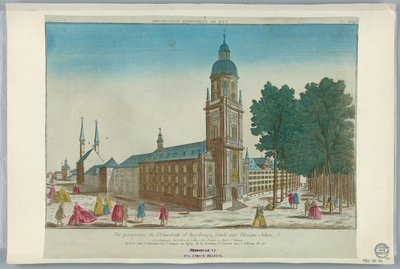 Peep-show, Perspective View of University of Augsburg grundlagt af biskop Julien, nr. 96 af Unknown artist