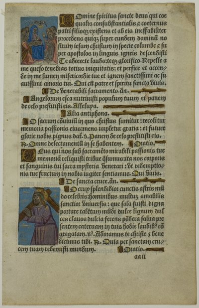 Pinsen og Kristus der bærer korset af Unknown artist