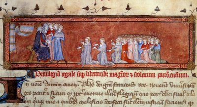 Philippe Auguste (1165 - 1223) overrakte det første privilegium af Unknown artist