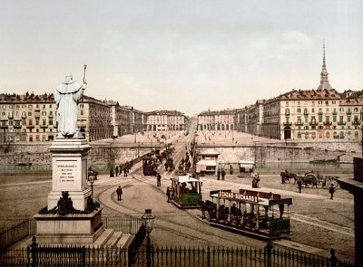 Piazza Vittorio Emanuele i Torino (Torino), Italien i 1890 af Unknown artist