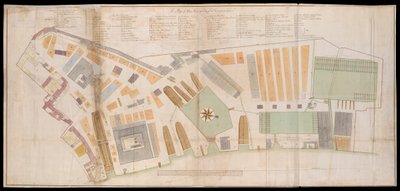 Plan over Deptford Dockyard af Unknown artist