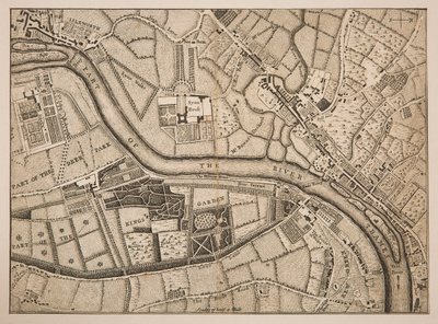Plan over Richmond, Syon og Kew af Unknown artist