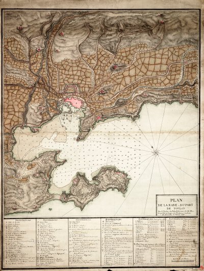 Plan over Toulon af Unknown artist