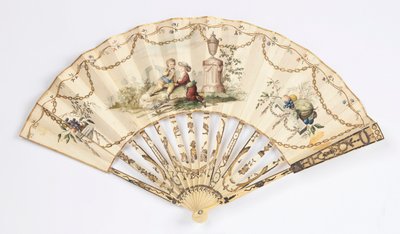Plisseret ventilator af Unknown artist