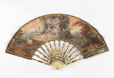 Plisseret ventilator af Unknown artist