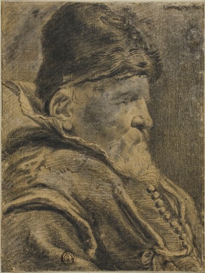 Portrætbuste af en gammel mand af Unknown artist